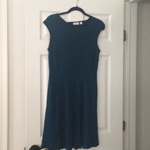 NYC teal and black dress